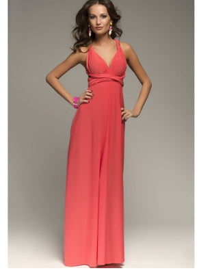 Multiway Sexy Backless Maxi Dress – Floor-Length Bandage Clubwear & Bridesmaid Gown