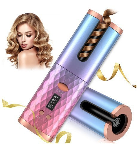 Unbound Rechargeable Automatic Hair Curler – Cordless Ceramic Curling Wand