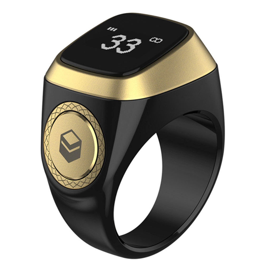 iQIBLA Smart Zikr Ring – Bluetooth Tasbih Counter with OLED Display & Prayer Time Reminder