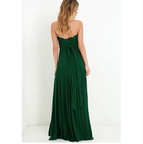 Multiway Sexy Backless Maxi Dress – Floor-Length Bandage Clubwear & Bridesmaid Gown