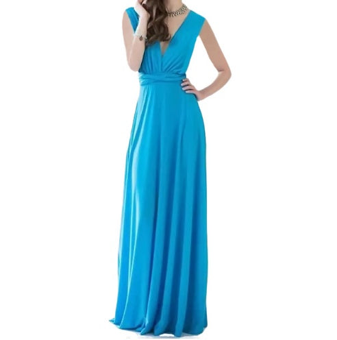 Multiway Sexy Backless Maxi Dress – Floor-Length Bandage Clubwear & Bridesmaid Gown