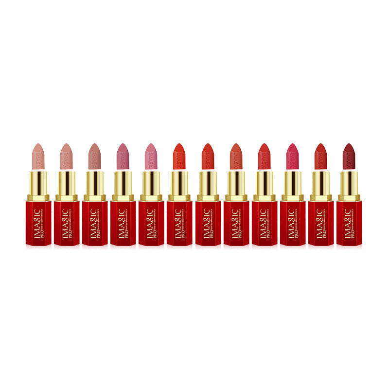 Red Tube Lipstick Series – Matte Mist Lip Balm, Long-Lasting, Waterproof, Non-Drying