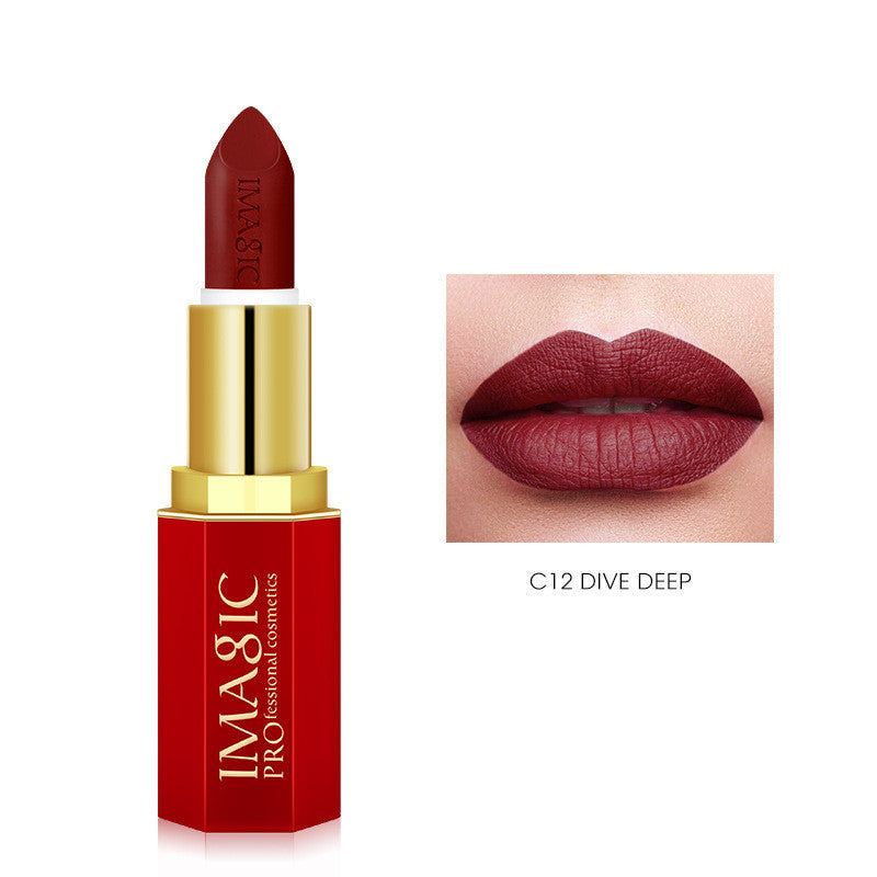 Red Tube Lipstick Series – Matte Mist Lip Balm, Long-Lasting, Waterproof, Non-Drying