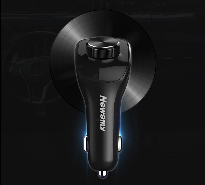 Car Bluetooth MP3 Player & Charger – OLED Screen, AUX & Hands-Free Calling