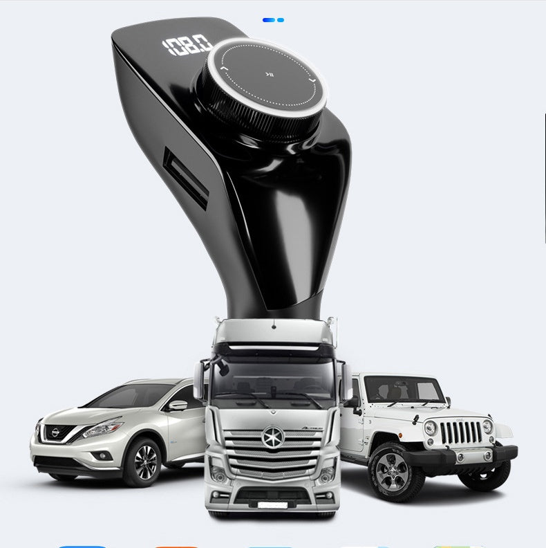 Car Bluetooth MP3 Player & Charger – OLED Screen, AUX & Hands-Free Calling