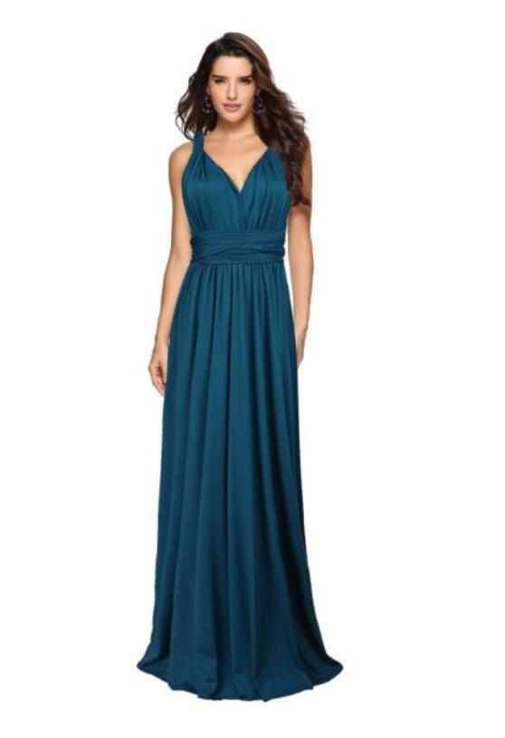 Multiway Sexy Backless Maxi Dress – Floor-Length Bandage Clubwear & Bridesmaid Gown