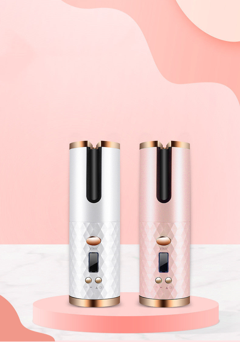 Unbound Rechargeable Automatic Hair Curler – Cordless Ceramic Curling Wand