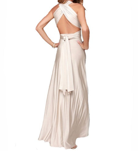 Multiway Sexy Backless Maxi Dress – Floor-Length Bandage Clubwear & Bridesmaid Gown