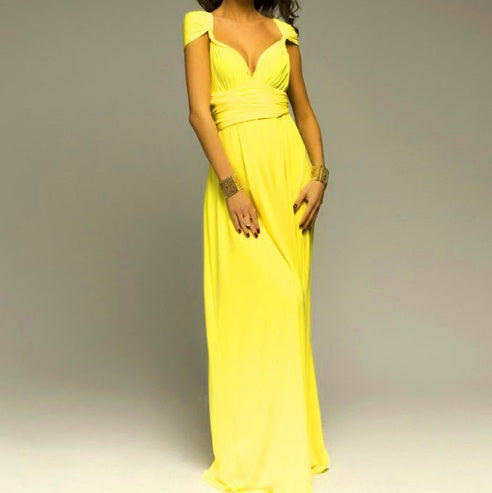 Multiway Sexy Backless Maxi Dress – Floor-Length Bandage Clubwear & Bridesmaid Gown