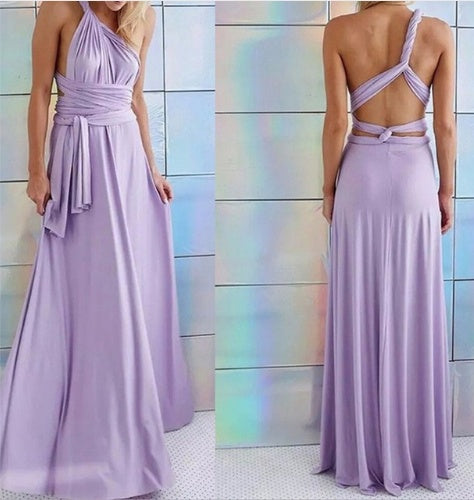 Multiway Sexy Backless Maxi Dress – Floor-Length Bandage Clubwear & Bridesmaid Gown