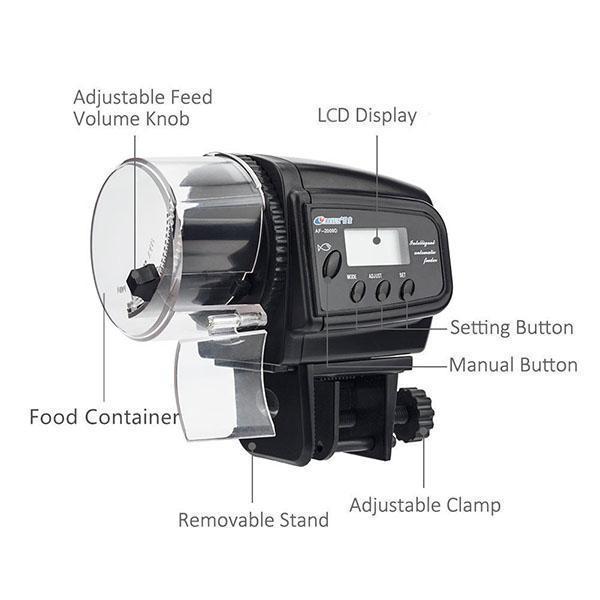 Digital Automatic Aquarium Fish Feeder – Programmable Timer & 65ml Dispenser | GrabliWorld
