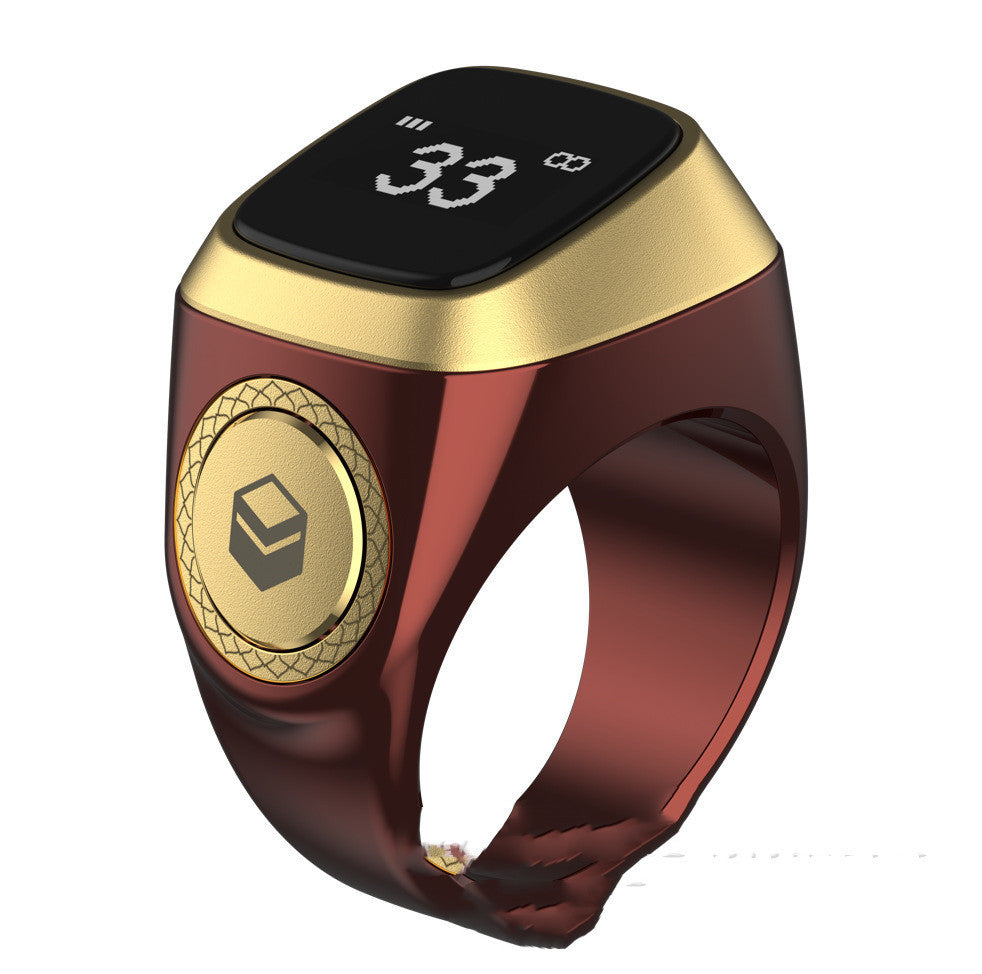 iQIBLA Smart Zikr Ring – Bluetooth Tasbih Counter with OLED Display & Prayer Time Reminder
