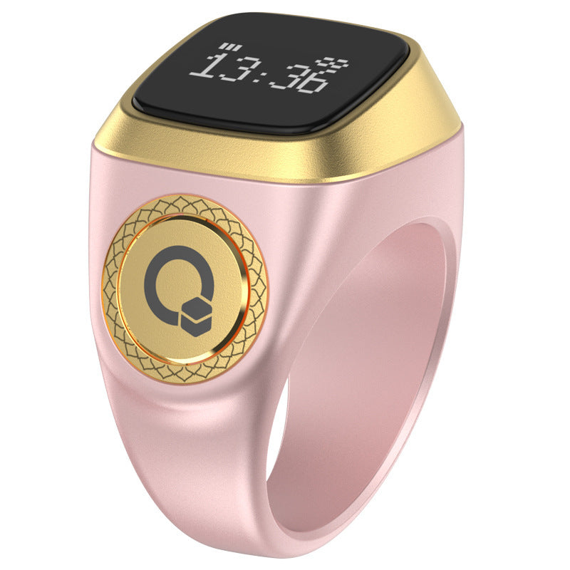 iQIBLA Smart Zikr Ring – Bluetooth Tasbih Counter with OLED Display & Prayer Time Reminder