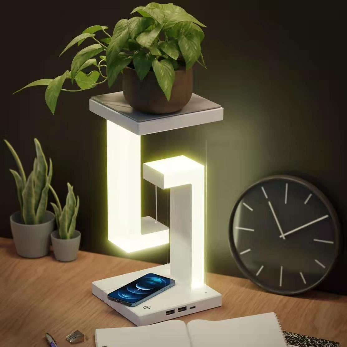 Creative Smartphone Wireless Charging Suspension Table Lamp – Magnetic Floating Design
