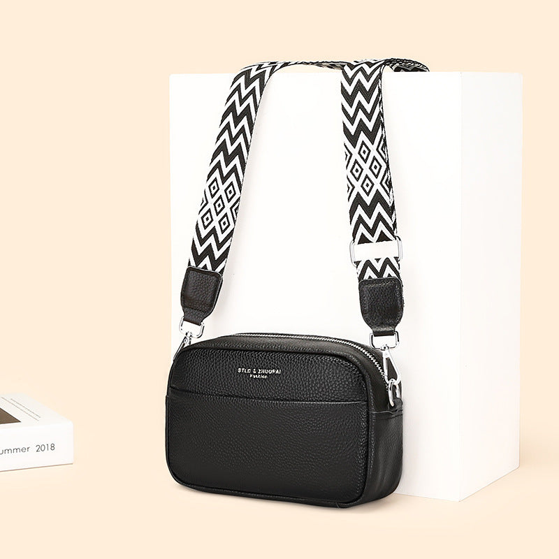Small Genuine Leather Shoulder Bag – Cowhide Crossbody | GrabliWorld