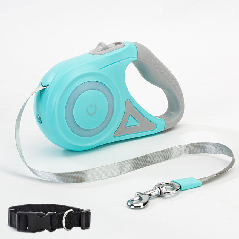 Dog Leash Retractable Leash and Dog Collar – Automatic Pet Traction Rope for Small & Medium Dogs