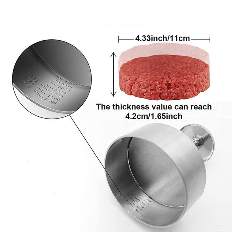 Stainless Steel Burger Press – Patty Mould for Homemade Burgers