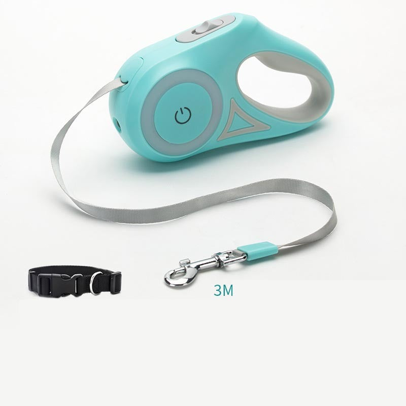 Dog Leash Retractable Leash and Dog Collar – Automatic Pet Traction Rope for Small & Medium Dogs