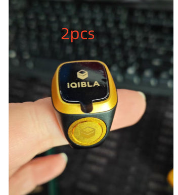 iQIBLA Smart Zikr Ring – Bluetooth Tasbih Counter with OLED Display & Prayer Time Reminder