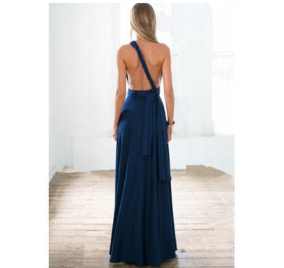 Multiway Sexy Backless Maxi Dress – Floor-Length Bandage Clubwear & Bridesmaid Gown