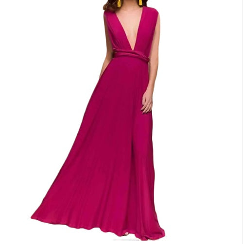 Multiway Sexy Backless Maxi Dress – Floor-Length Bandage Clubwear & Bridesmaid Gown