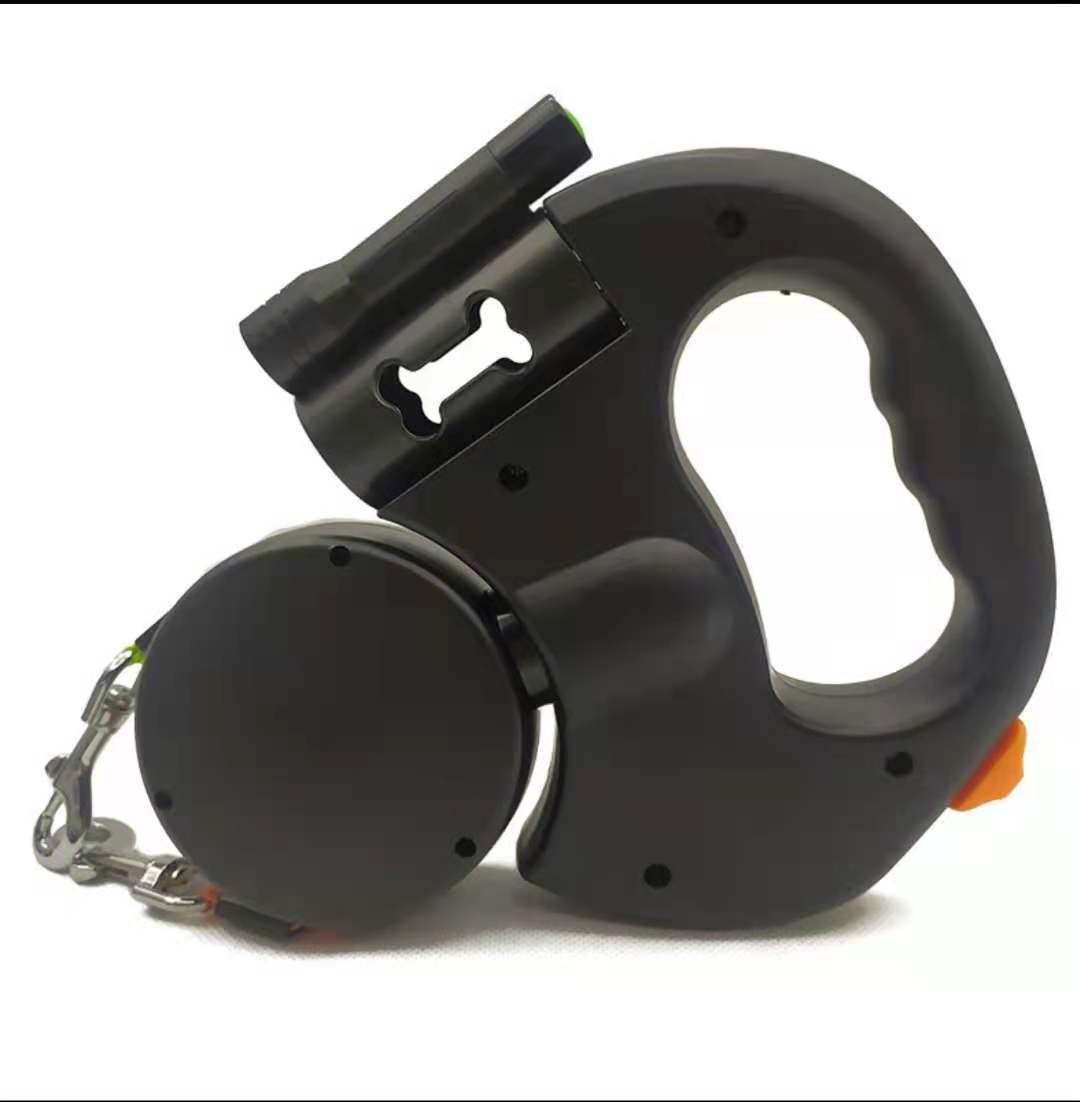 Retractable Dog Leash for Small Dogs – Reflective Dual Pet Leash with 360° Swivel & Lights