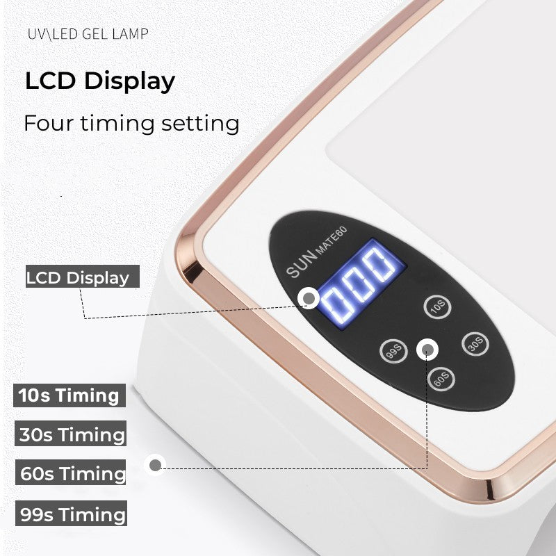 380W Professional Nail Dryer with 90 LEDs – Fast UV/LED Gel Nail Curing Lamp (UK/EU/US Plug)