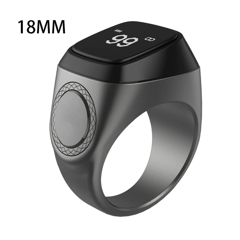 iQIBLA Smart Zikr Ring – Bluetooth Tasbih Counter with OLED Display & Prayer Time Reminder