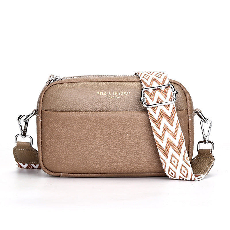 Small Genuine Leather Shoulder Bag – Cowhide Crossbody | GrabliWorld