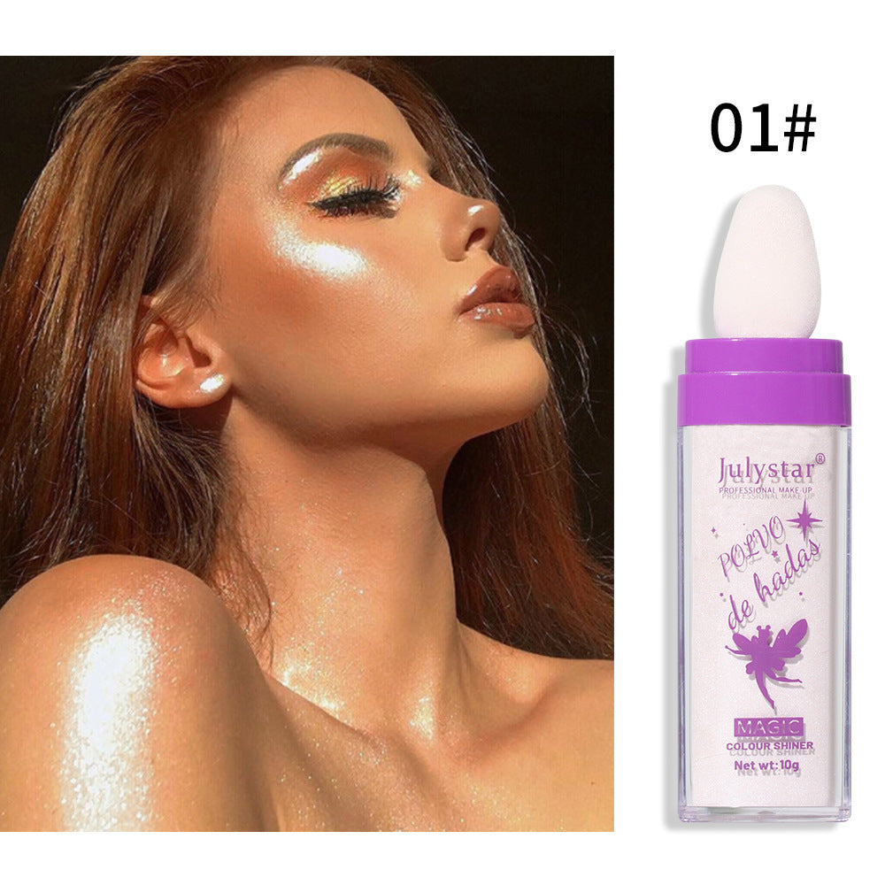 Puff Highlighter Powder – Long-Lasting Glow with Sponge Tip Applicator (3 Shades)