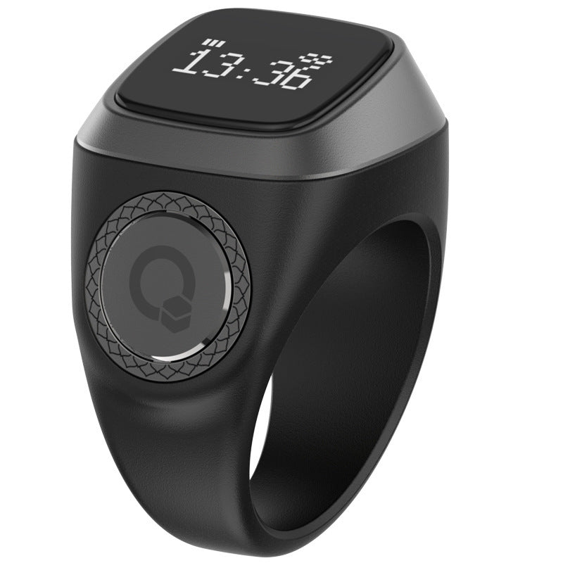 iQIBLA Smart Zikr Ring – Bluetooth Tasbih Counter with OLED Display & Prayer Time Reminder