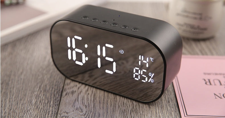 Wireless Bluetooth Low-Tone Speaker with Alarm Clock ,Humidity and Temprature