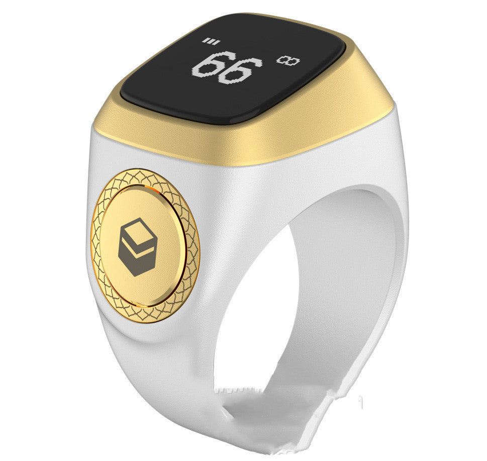iQIBLA Smart Zikr Ring – Bluetooth Tasbih Counter with OLED Display & Prayer Time Reminder