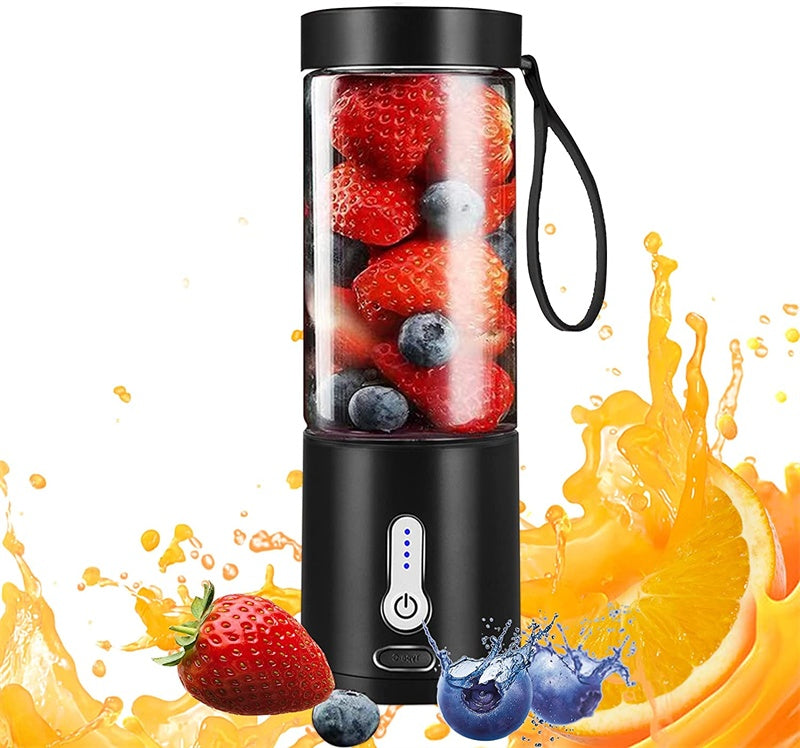 Portable Rechargeable Blender – 530ML – Type-C USB – 6 Blades – For Shakes, Smoothies & Ice Crushing