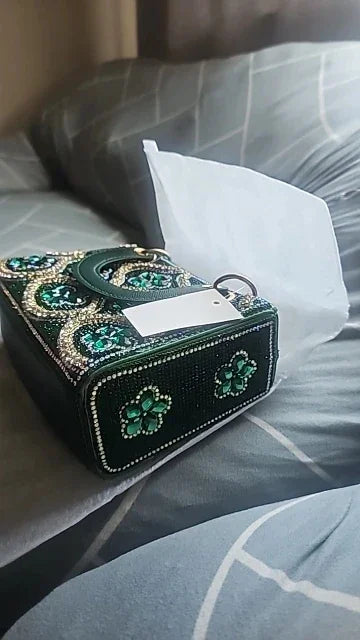 Women's Luxury Rhinestone Evening Bag – Handmade Shoulder & Crossbody Party Clutch