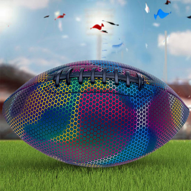 Size 9 American Glowing Rugby A Dult Youth Training Game Ball Luminous Light Up Reflective Rugby Standard Size
