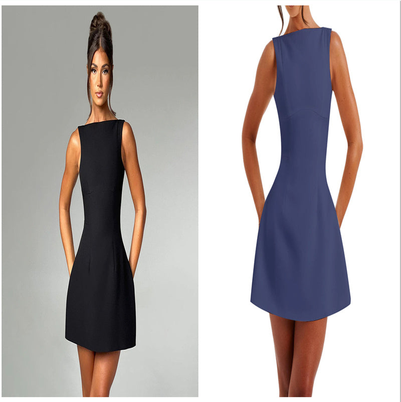 Slim-fitting Backless Dress Summer Sleeveless Short Dresses