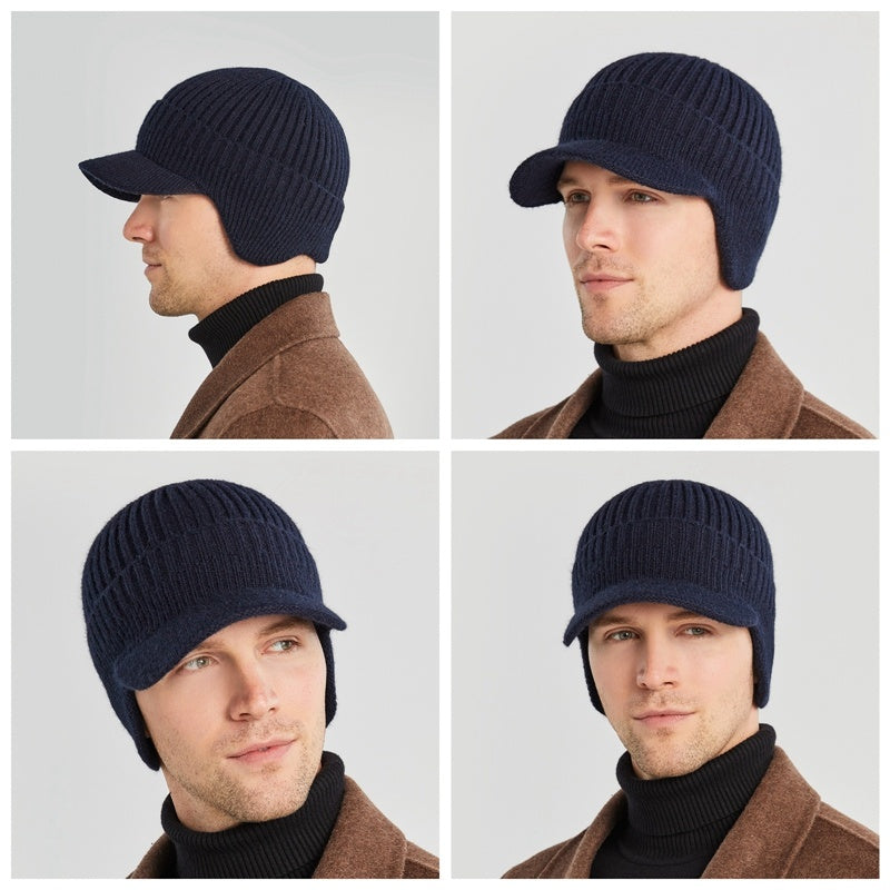 Men's And Women's Woolen Outdoor Cycling Warm And Windproof Hat