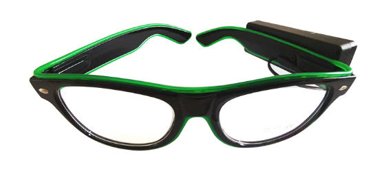 EL Luminous LED Party Glasses – Multicolor Flashing Light-Up Eyewear (Wired/Wireless)