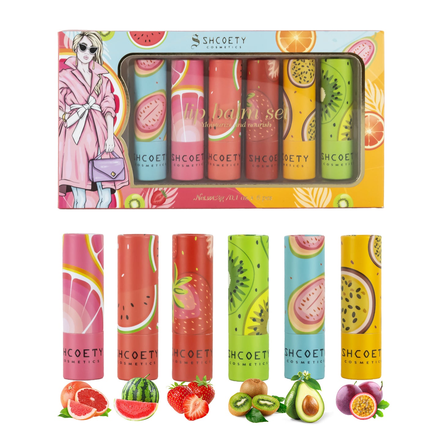 6-Piece Nourishing Long-Lasting Lipstick Set – Exfoliating & Discoloration-Resistant Formula