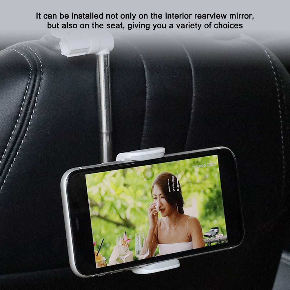 360° Adjustable Rearview Mirror Car Phone Holder – Universal Fit