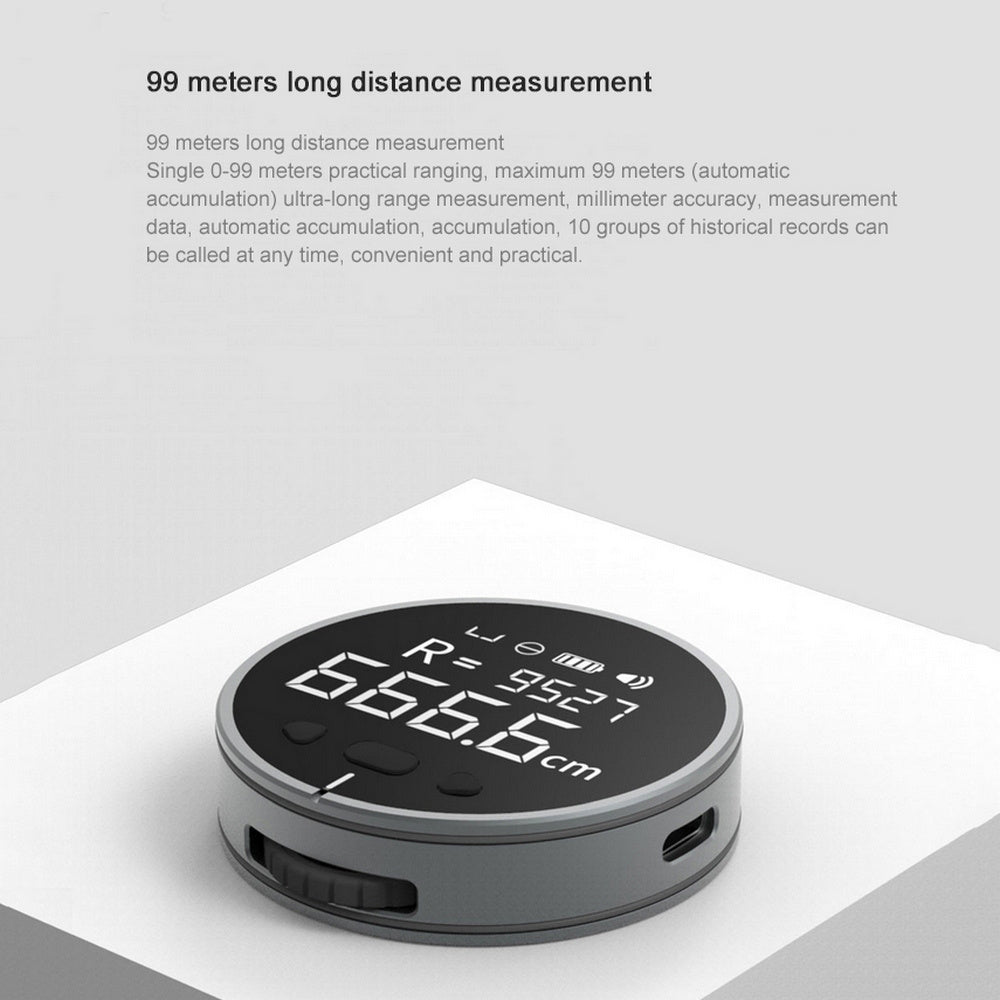 Ultra-Compact Digital Measuring Ruler – High-Precision LCD Electronic Tape (99m Range, 8-in-1)