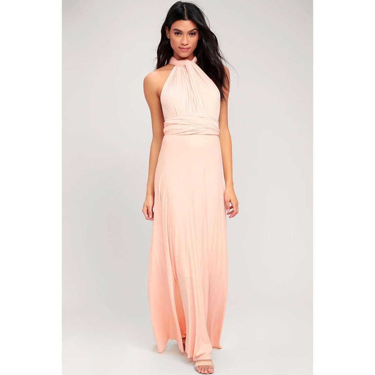 Multiway Sexy Backless Maxi Dress – Floor-Length Bandage Clubwear & Bridesmaid Gown