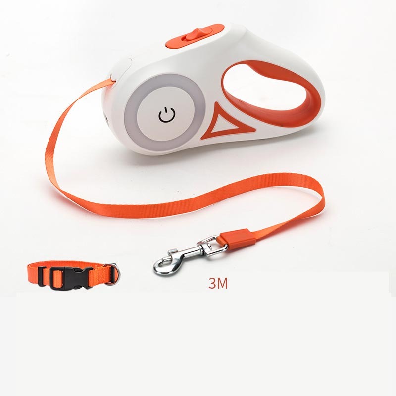 Dog Leash Retractable Leash and Dog Collar – Automatic Pet Traction Rope for Small & Medium Dogs