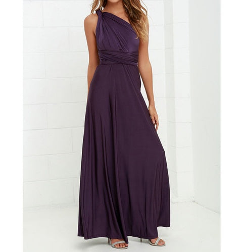 Multiway Sexy Backless Maxi Dress – Floor-Length Bandage Clubwear & Bridesmaid Gown