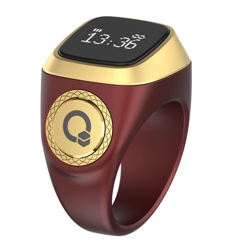 iQIBLA Smart Zikr Ring – Bluetooth Tasbih Counter with OLED Display & Prayer Time Reminder