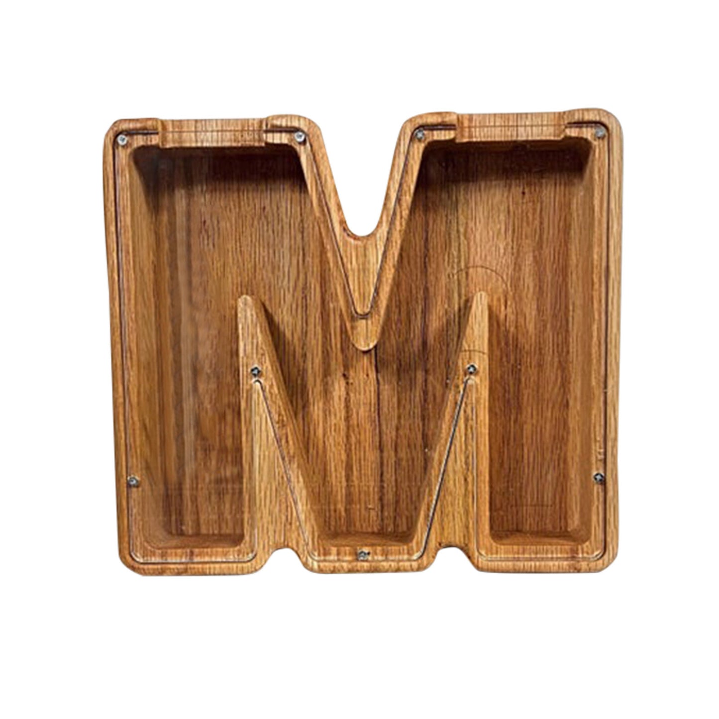 Nordic Wooden Letter Piggy Bank – Handmade Alphabet Coin Box (A–Z)