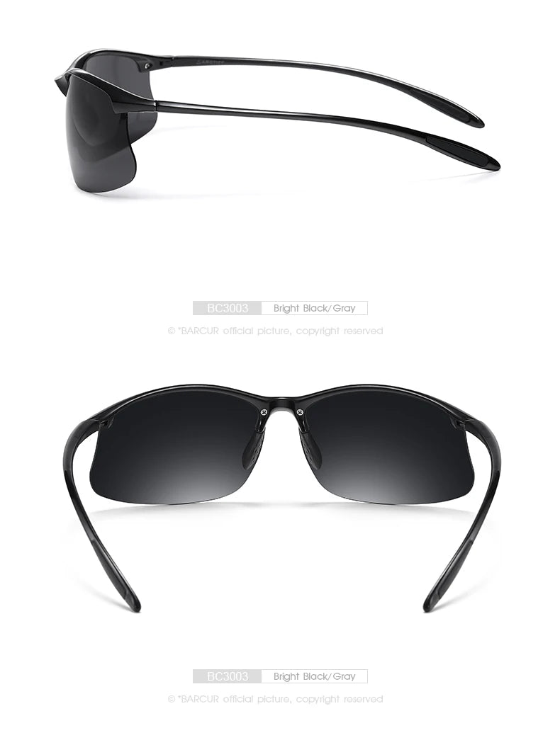 BARCUR Sports P-Cycling Sunglasses Male Polarized Sun Glasses for Men Women Utra Light Travel Fishing Eyewear Accessory Oculos