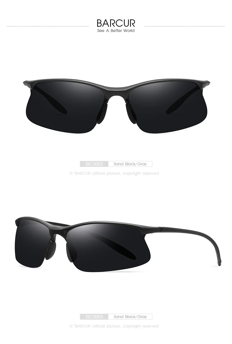 BARCUR Sports P-Cycling Sunglasses Male Polarized Sun Glasses for Men Women Utra Light Travel Fishing Eyewear Accessory Oculos