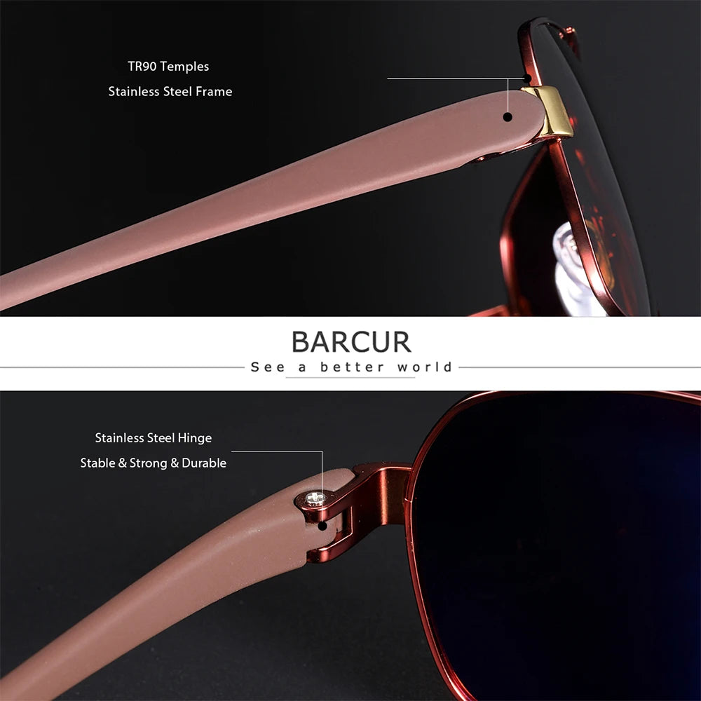 BARCUR Polarized Men Sun Glasses For Driving Durable Sunglasses Eyewear UV400 Gafas Oculos De Sol
